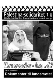 Palestina-solidaritet nr 1, 2006 - Palestinakomiteen i Norge