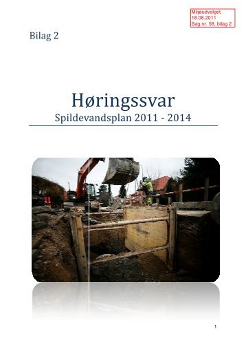 2. Bilag 2: Høringssvar, Spildevandsplan 2011 - Gladsaxe Kommune