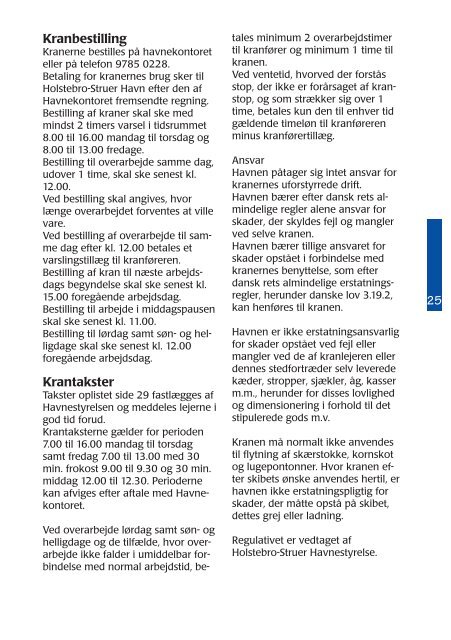 Reglement Trafikhavn (PDF) - Struer Havn