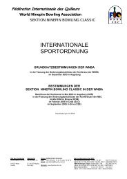 INTERNATIONALE SPORTORDNUNG - Alt.dkbc.de