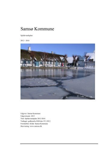 Spildevandsplan 2012-2016 - Samsø Kommune