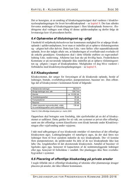 Hovedrapport - Spildevandsplan for Frederikshavn Kommune år ...