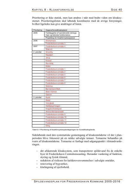 Hovedrapport - Spildevandsplan for Frederikshavn Kommune år ...