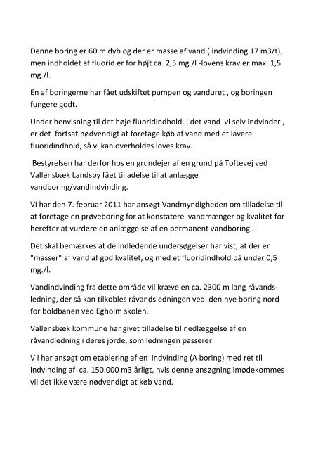 Vallensbæk Strands Vandforsyning amba generalforsamling tirsdag ...