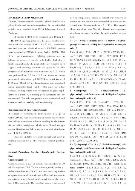 Effects of skeletal modifications of ciprofloxacin on ... - ResearchGate