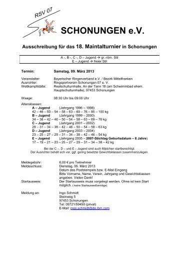 17. Maintalturnier der A-B/C-D-Jgd. (gr.) -E-Jugend