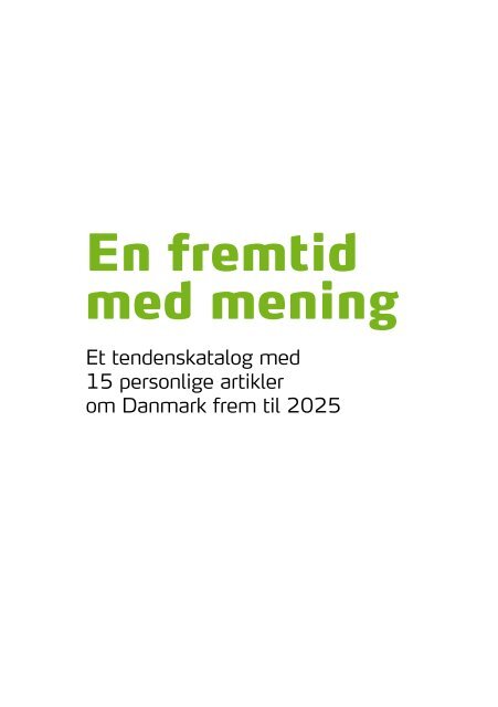 En fremtid med mening - Konservative.dk