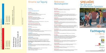 Faltblatt mit Infos über die Tagungsinhalte - Jugendamt der Stadt ...