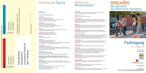 Faltblatt mit Infos über die Tagungsinhalte - Jugendamt der Stadt ...