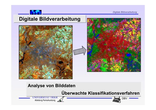 Überwachte Klassifikation - Universität Trier