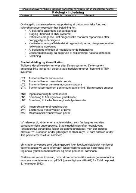 Patologi - Indledning - Om DCCG