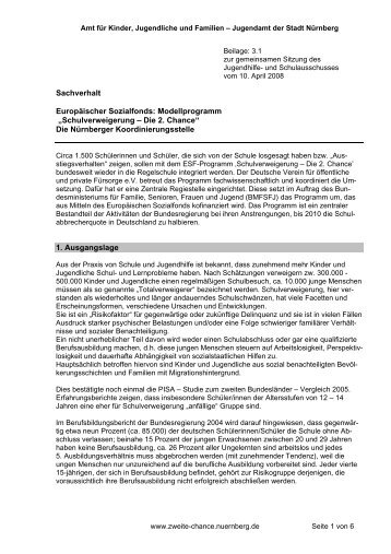 Bericht im JHA am 10. April 2008 - Jugendamt der Stadt Nürnberg
