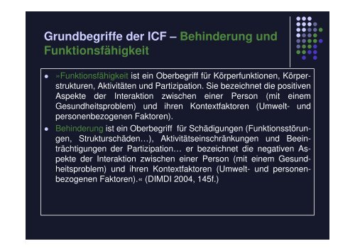 Die ICF im Überblick - VAF.ch