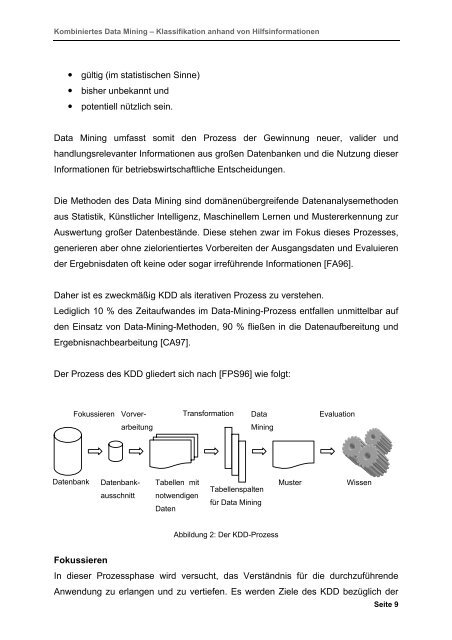 kombiniertes data mining – klassifikation unter verwendung von ...