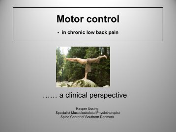 Motor Control Bio-psyko-social klassifikation - baseret på Peter O ...