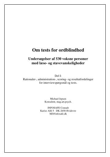 Om tests for ordblindhed - Infosafe Consult