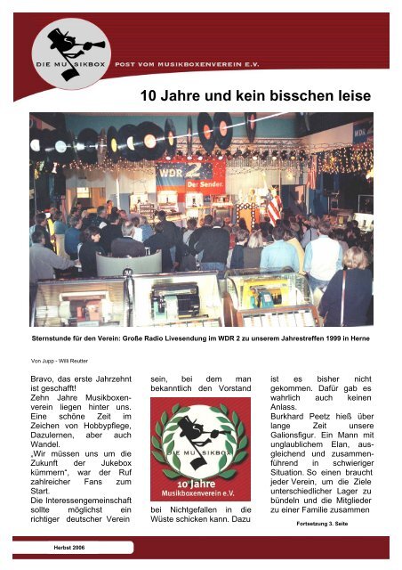 10 Jahre und kein bisschen leise - Jukebox Mersch