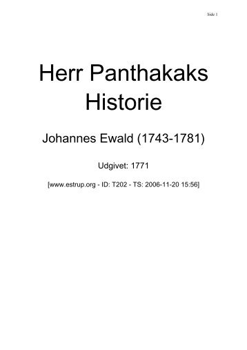 Herr Panthakaks Historie