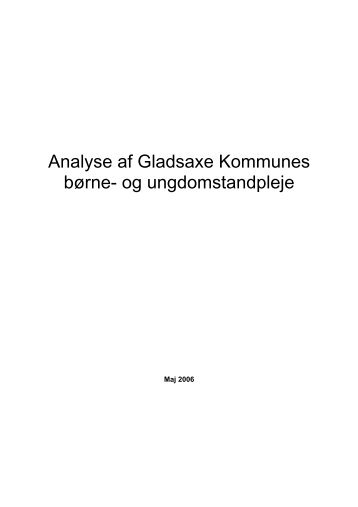 Analyse af Gladsaxe Kommunes børne- og ungdomstandpleje