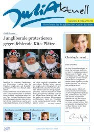 Newsletter JuliA Sachsen Februar 2012 - Jungliberale Aktion Sachsen