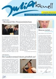 Newsletter JuliA Sachsen Mai 2010 - Jungliberale Aktion Sachsen