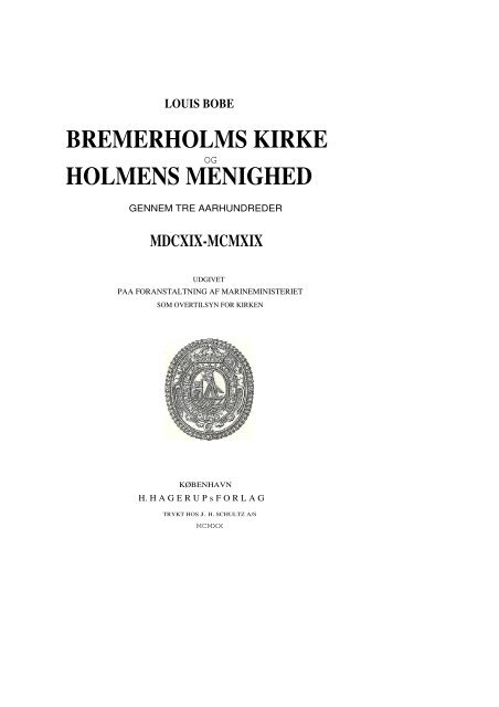 Portal Stole på Holde BREMERHOLMS KIRKE HOLMENS MENIGHED