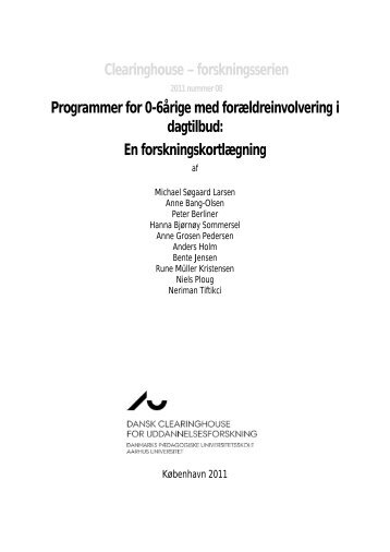 Clearinghouse – forskningsserien - DPU