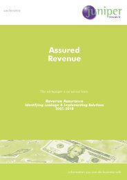 White Paper - Revenue Assurance - Juniper Research