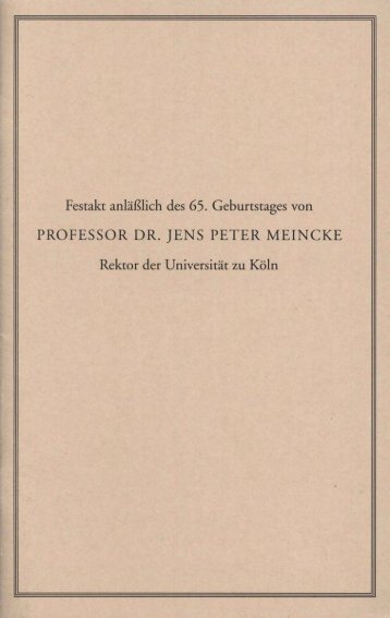 professor qr. jens peter meincke - Verein zur Förderung der ...