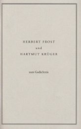 HERBERT FROST und HARTMUT KRÜGER zum Gedächtnis