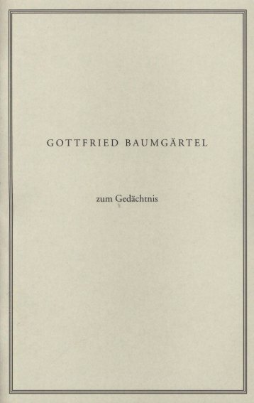 gottfried baumgärtel - Verein zur Förderung der Rechtswissenschaft ...