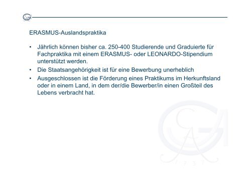 Informationsveranstaltung zum 3. Semester Bachelor Biochemie