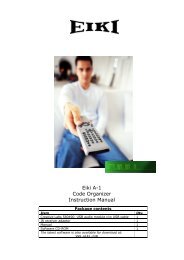 A1-code organizer owner manual 2007-05-28 en- na - Eiki ...