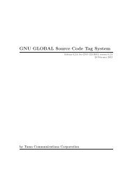 GNU GLOBAL Source Code Tag System - The GNU Operating System