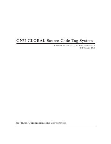 GNU GLOBAL Source Code Tag System - The GNU Operating System