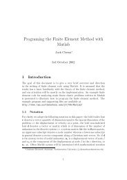 Programing the Finite Element Method with Matlab - Department of ...