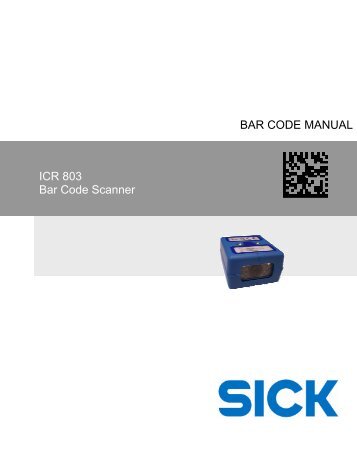 ICR 803 Bar Code Scanner BAR CODE MANUAL