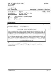 Security Group GSM Association Restricted - Confidential ... - 3GPP