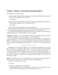 Chapter 1. Binary, octal and hexadecimal numbers - School of ...