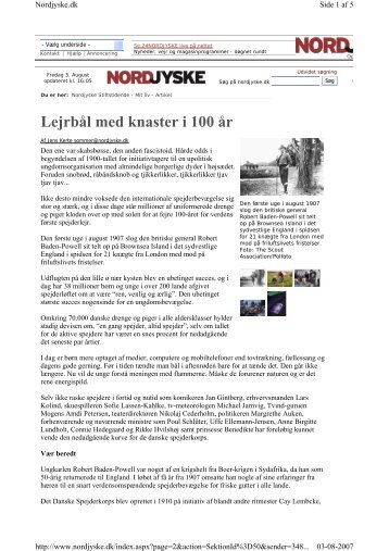 Lejrbål med knaster i 100 år - Vendelbo Jamborette 2007