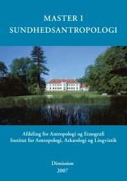 MASTER I SUNDHEDSANTROPOLOGI - MSA Forum