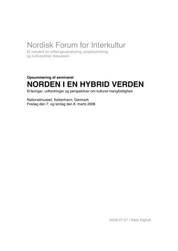 Norden i en hybrid verden - Center for Kunst & Interkultur