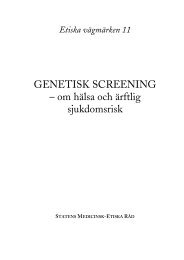 GENETISK SCREENING – om hälsa och ärftlig sjukdomsrisk - SMER