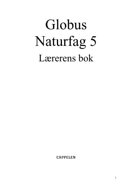 Globus Naturfag 5 Lærerens bok - Cappelen Damm