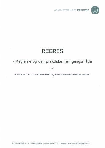 Download regreskompendie - Advokatfirmaet Erritzøe