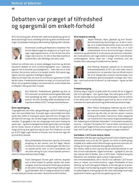 Generalforsamling 2010 Nyt medlem i DLF bestyrelsen December ...