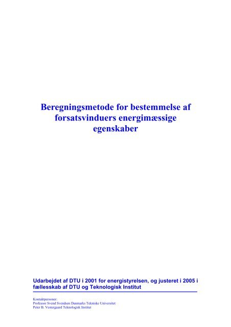 Beregningsmetode for forsatsvinduer - Viden Om Vinduer