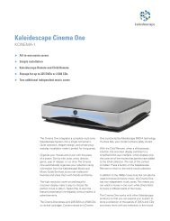 Datasheet: Kaleidescape Cinema One