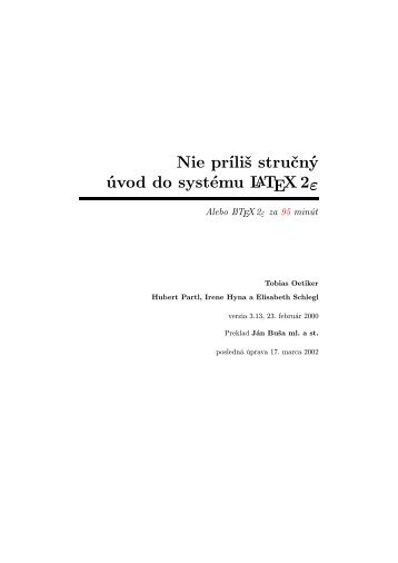 Nie príliš stručný úvod do systému LATEX2ε - Kambing UI