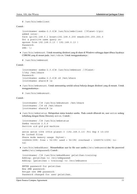 administrasi jaringan linux - Kambing UI - Universitas Indonesia